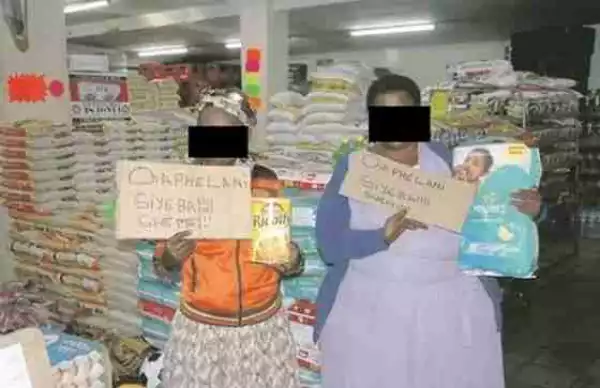 Photo:- So Embarrassing: See How Two Women Were Disgraced After Stealing Items Inside A Shop 